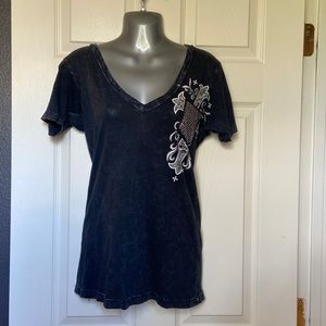 Reflection brand t-shirt with tiny rhinestone embellishments. Size S